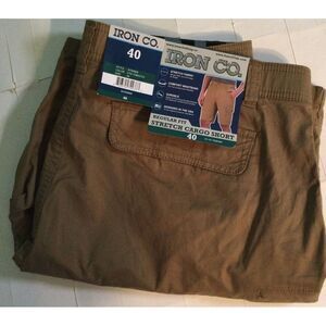 Iron Co Men's Comfort Waistband Reg.‎ Fit Stretch Cargo Fit Tobacco 40 Brown NWT